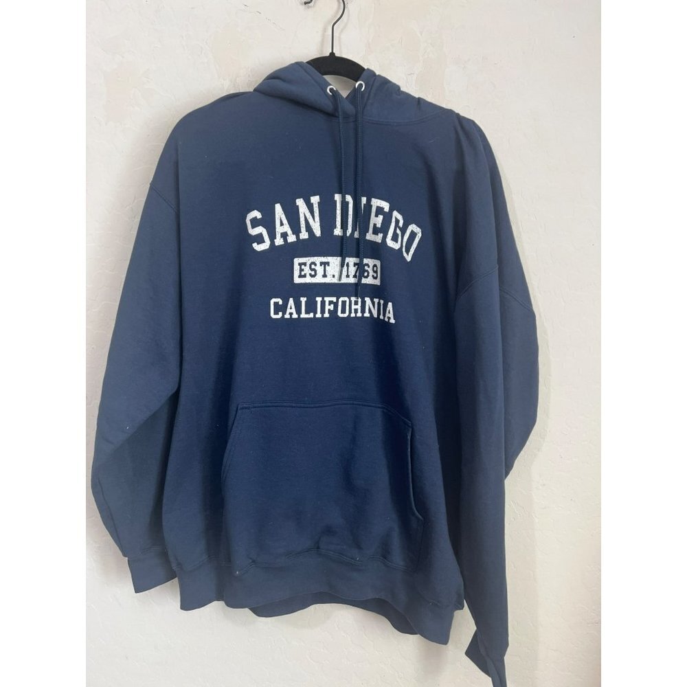 Women San Diego California Navy Hoodie Sweatshirt Sz 2X